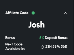 Pantheraxz's tweet photo. @JoshayyBets On code josh and on leaderboard @TheGoobr https://t.co/dicygKPIvU