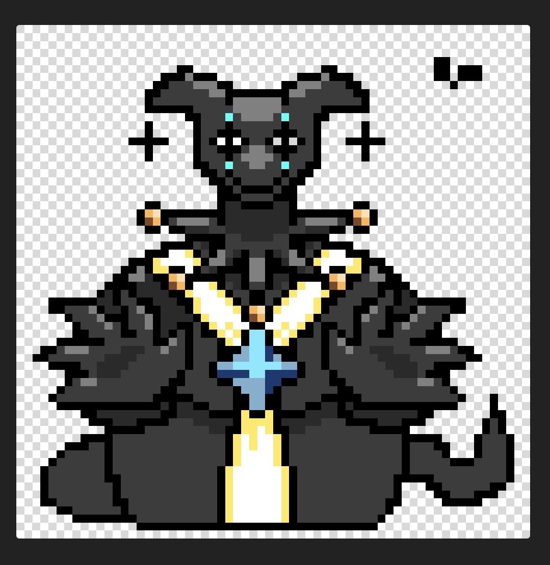 I liked this design so much that I turned it into pixel art.