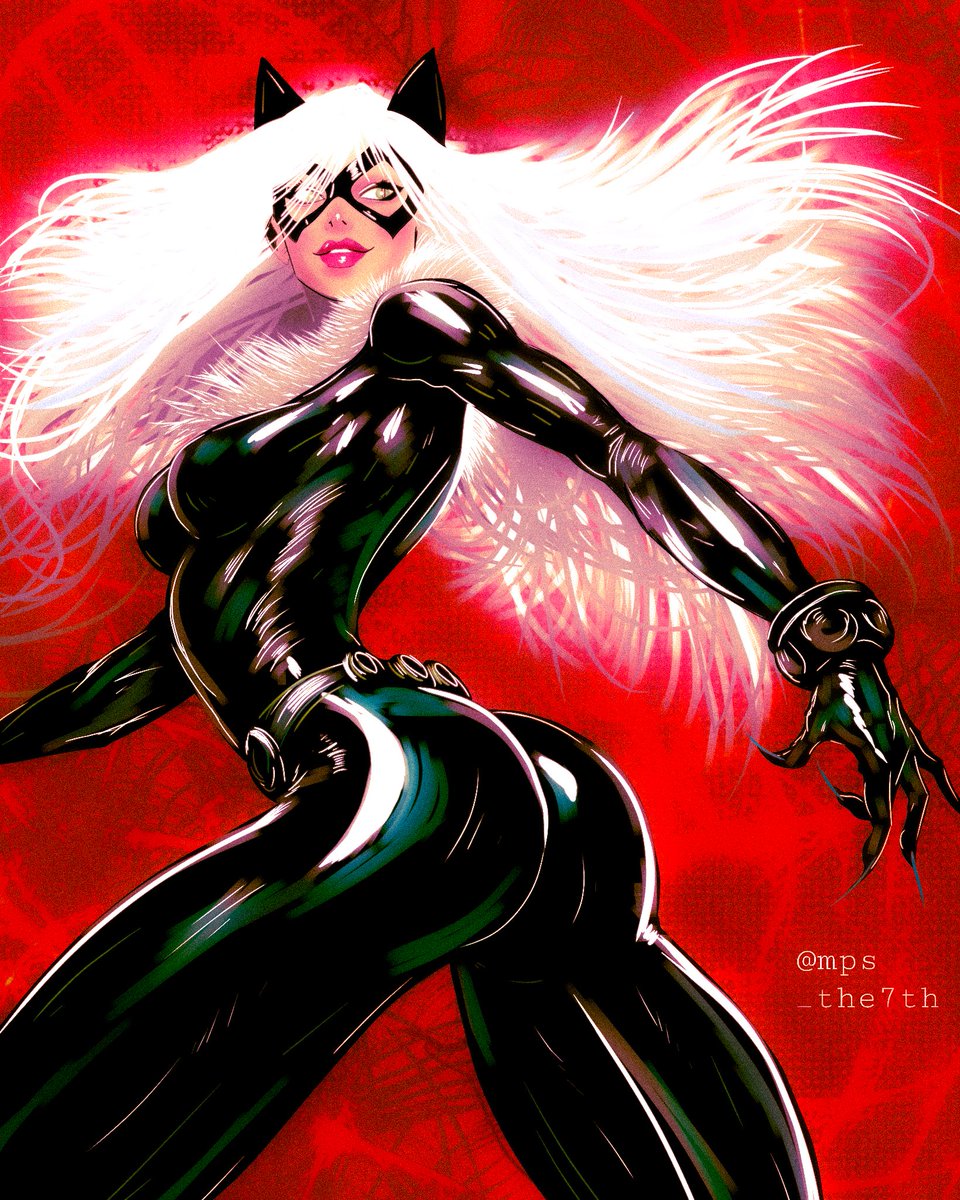 mps_the7th's tweet photo. Black Cat/ Felicia Hardy Artwork 🐈‍⬛ https://t.co/kP0HzXdpcw