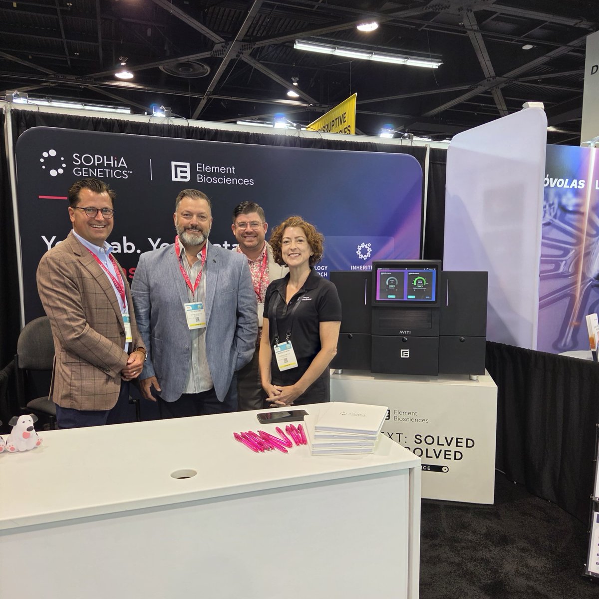 ElemBio's tweet photo. That's a wrap on ADLM! 🧬 Thanks to everyone who stopped by to see the AVITI24™ in person and learn how we're pairing it with SOPHiA DDM analysis for a true end-to-end clinical research workflow. Great time connecting with SOPHiA Genetics and the community!

#ADLM2026 #AVITI24 #ClinicalResearch