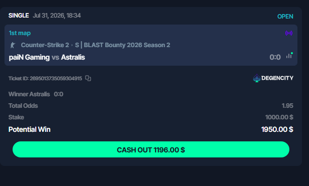 keledojava's tweet photo. $1,000 ON ASTRALIS ML @1.95 😈
We're LIVE!
Astralis or pain Gaming? 👀
Am I cooking or am I getting cooked?

Play on https://t.co/EN3ov5ihFB and use code DOJAVA 🔥
#CS2 #Astralis #BLAST #Degencity #DOJAVA https://t.co/kdQrnbRvL8