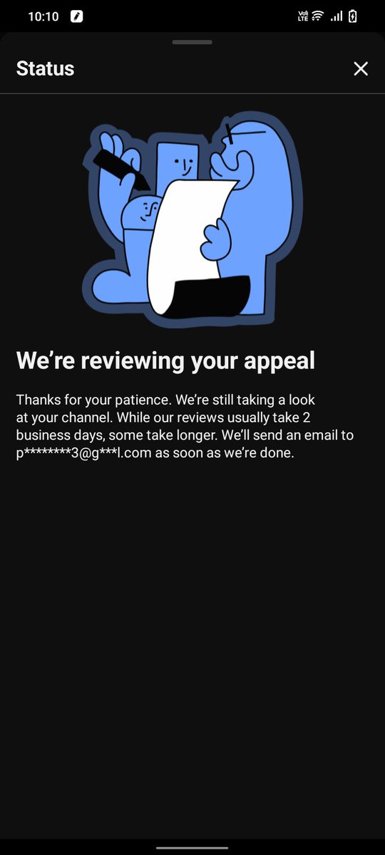 Punit824747's tweet photo. @TeamYouTube please send my appeal decision it's been 1 month now how much days I have to wait stop sending me bot replies https://t.co/fSjhBVfeiL