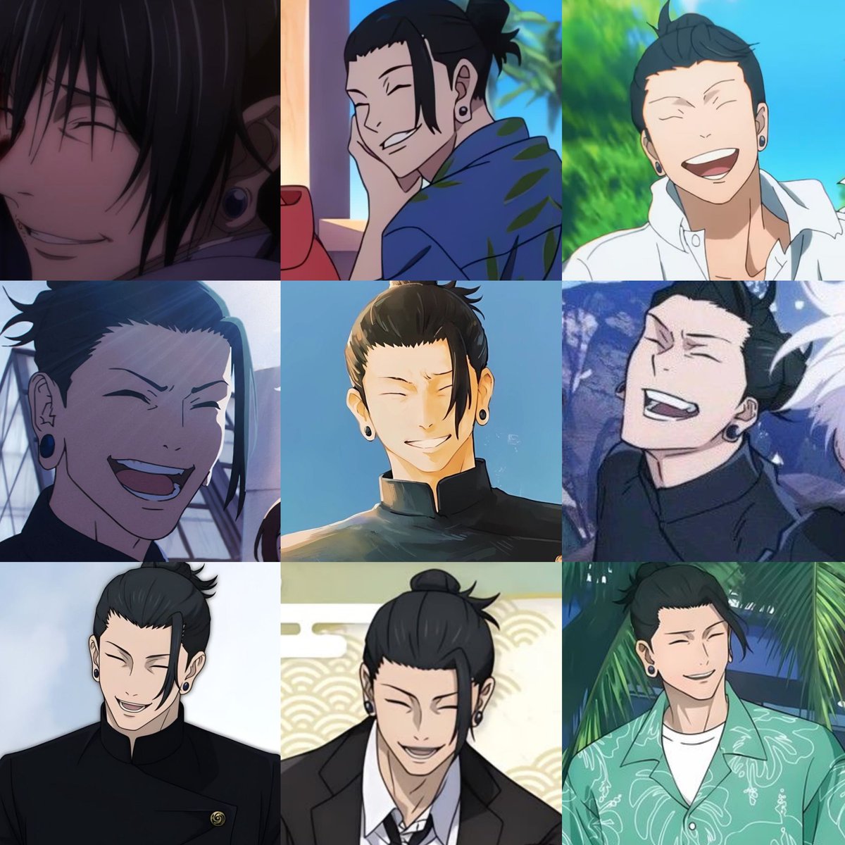 bbygurl_sugu's tweet photo. geto: it's just that in this world, I couldn't find it in myself to smile from the bottom of my heart

also geto when he's with gojo: https://t.co/aYsb8UGeiS