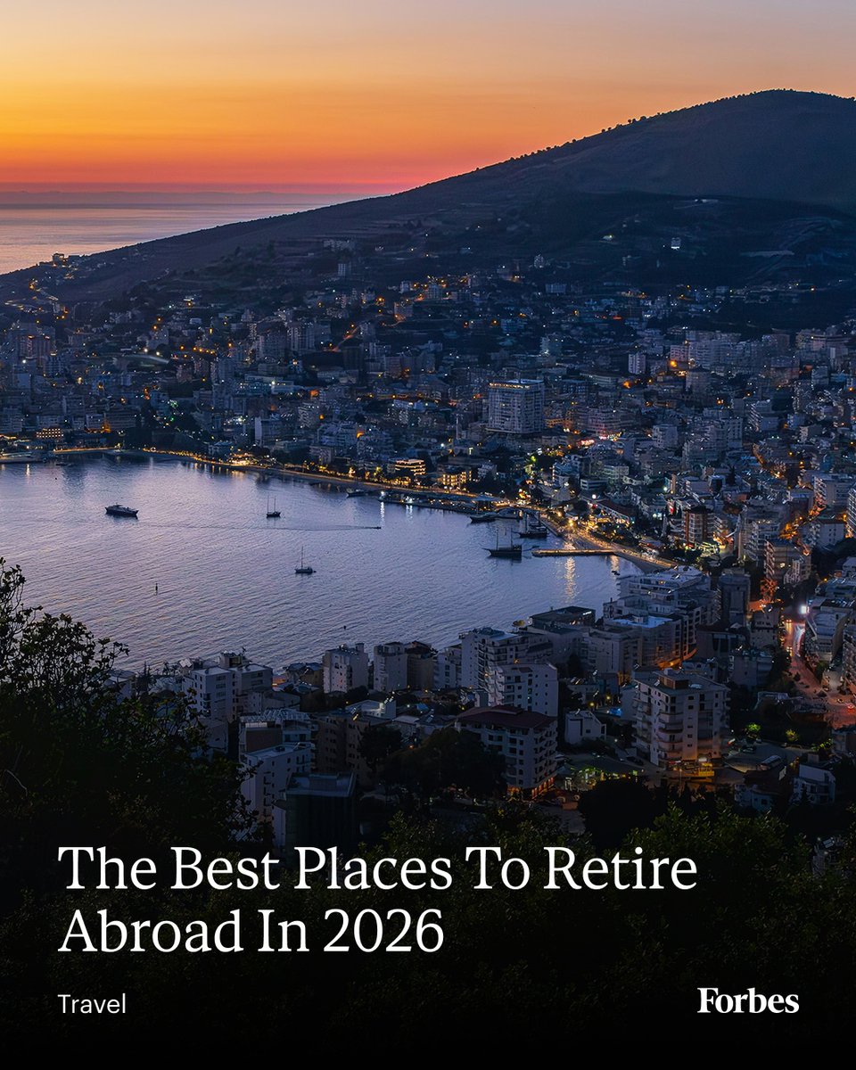 Forbes's tweet photo. Where are the best places to retire abroad in 2026?

Forbes identified 24 countries and 96 recommended destinations, evaluating everything from affordability and health care to climate risk and how welcoming each country is to U.S. retirees. https://t.co/3eeFQDwBqo

📸: Emily M. Wilson
#BestPlacesToRetire