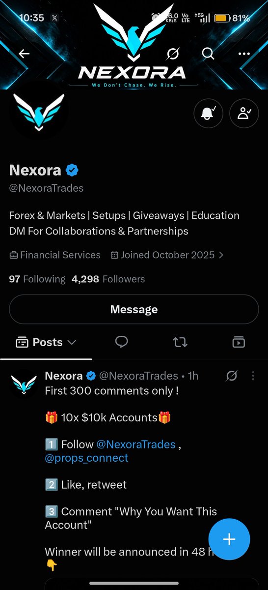 MRaj1819's tweet photo. @props_connect @NexoraTrades If I won this account then i try to get a payout. And buy a laptop https://t.co/G0hJXTUFt7
