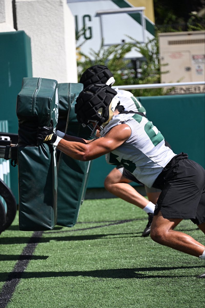 calpolyfootball's tweet photo. First week of fall camp✅

#RideHigh https://t.co/UvhlaCYAyf