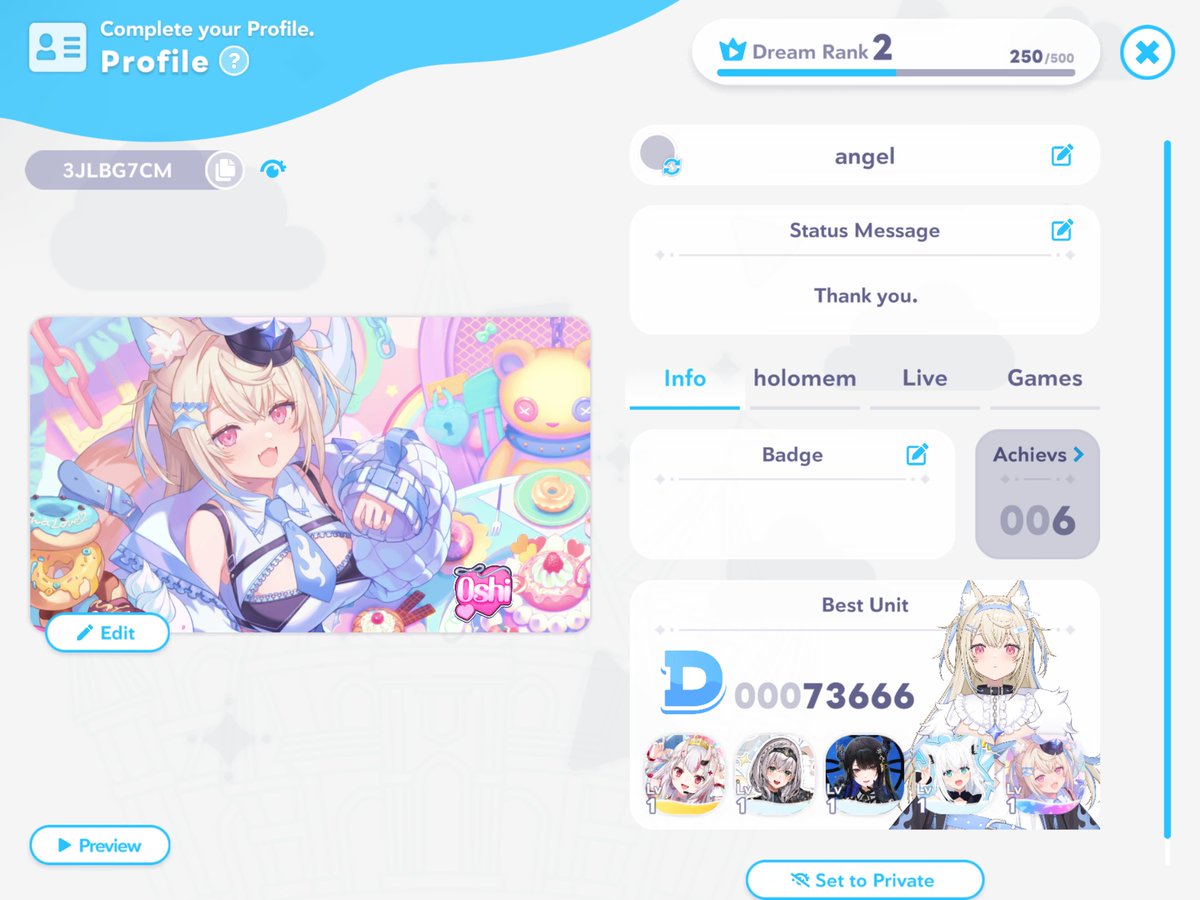mahoujo_'s tweet photo. if anyone wanna add me on #holodori / hololive dream https://t.co/6LleexRPuc