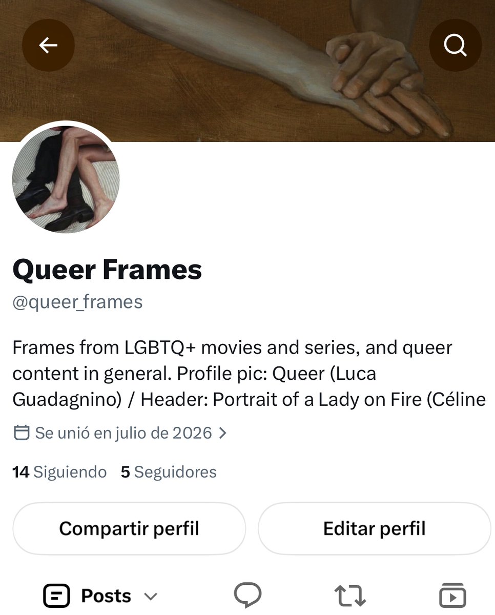 fuertecito's tweet photo. ¡Hola!

He creado una cuenta para compartir fotogramas de películas y series LGBTQ+, además de otro contenido queer que se me vaya ocurriendo

No dejaré de hacerlo en esta cuenta, obviamente, pero me apetecía crear un espacio específico para ello 💜

Por si os apetece echarle un vistazo
🤗👉 @queer_frames 🎞️