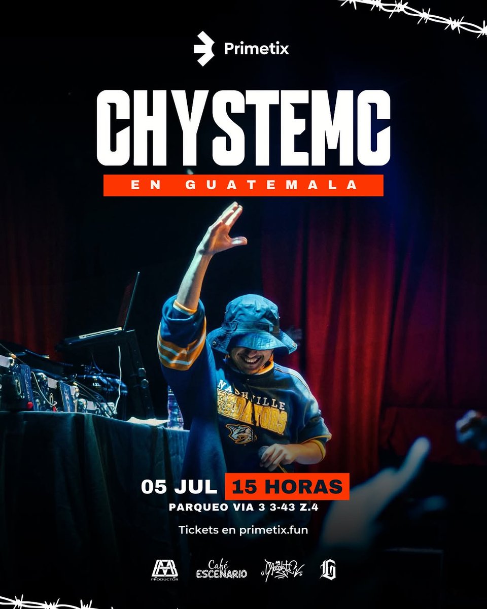 chystemc_deks's tweet photo. Chystemc en Guatemala 🔥🎤

Este 5 de julio llega  con un show cargado de flow, energía y presencia en el escenario.

📍 Parqueo Vía 3, Zona 4 - 3:00 PM
🎟️ Tickets a la venta en https://t.co/8XWUwH7vEv