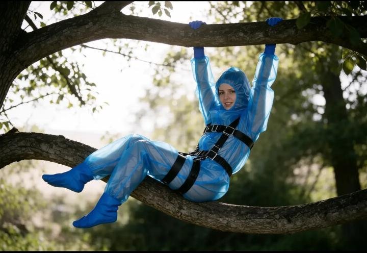 Lizzy1262629's tweet photo. Made by Mr PVC Rain β feeling bold and shiny up in the tree in my blue PVC hazmat suit with harness! ππ³ Soft pose and glossy outdoor vibes β¨
#BluePVC #HazmatSuit #ShinyFashion #KinkyCute #GlossyFashion #PVCSet #PlayfulLook #ShinyLatex #FetishFashion https://t.co/qqFiRPOo2D