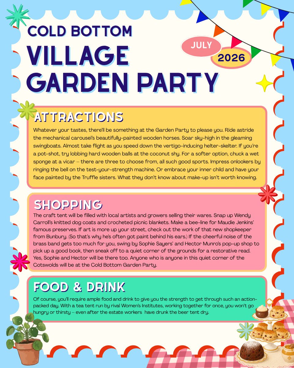 BoldwoodBooks's tweet photo. Discover #DeathAtTheVillageGardenParty, a brand new instalment in the BESTSELLING Cotswold Curiosity Shop Mysteries from Debbie Young! 🩸📚 Pick up your copy now: https://t.co/1r0fNLgfC6 🔍 https://t.co/XT9S1RNyR5