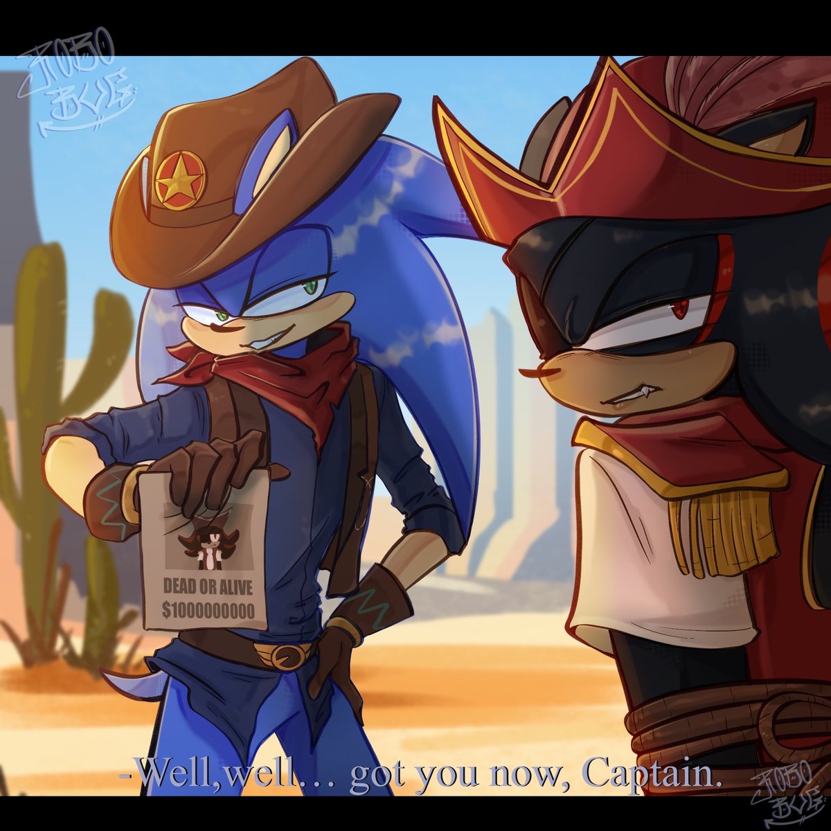 RoboBugzz's tweet photo. Pirate x cowboy! AU

#sonadow https://t.co/0zjhAm0zuc