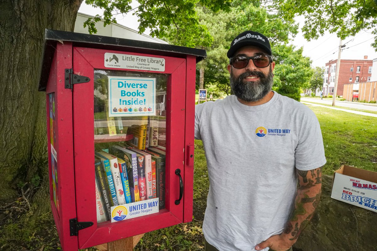 AqNiagara's tweet photo. Have you visited the Little Free Library on the east side of our building (near Whirlpool St.)? It was recently restocked with a fresh, diverse selection of books by @UnitedWay_GN. Come by and find a great new read! https://t.co/HpE72A5Q0j