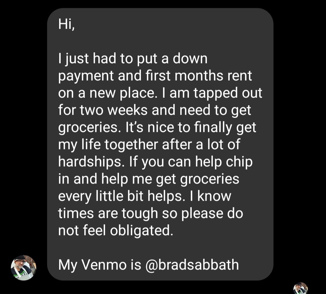 WithoutYourHead's tweet photo. 3 years ago he blocked me because I wouldn't try and help set up @chadzumock now he is messaging me on FB and IG asking for money https://t.co/zxJayIJ98j