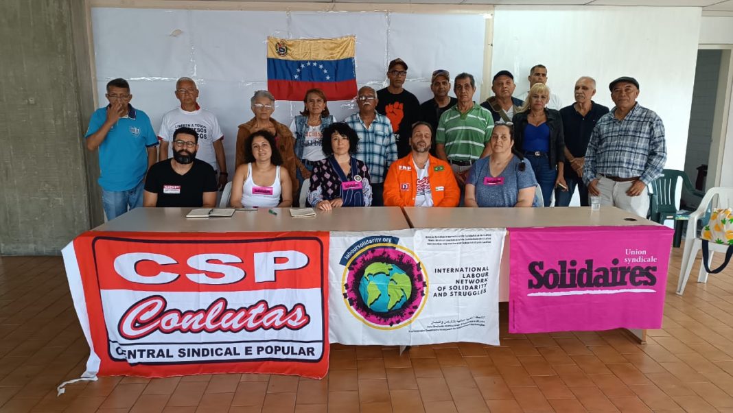 contrapuntovzla's tweet photo. Sindicalistas internacionales respaldan reclamos salariales de trabajadores venezolanso y se solidarizan con el gremio tras sismo https://t.co/RkW1d2wx5H https://t.co/vuyw35Mi07
