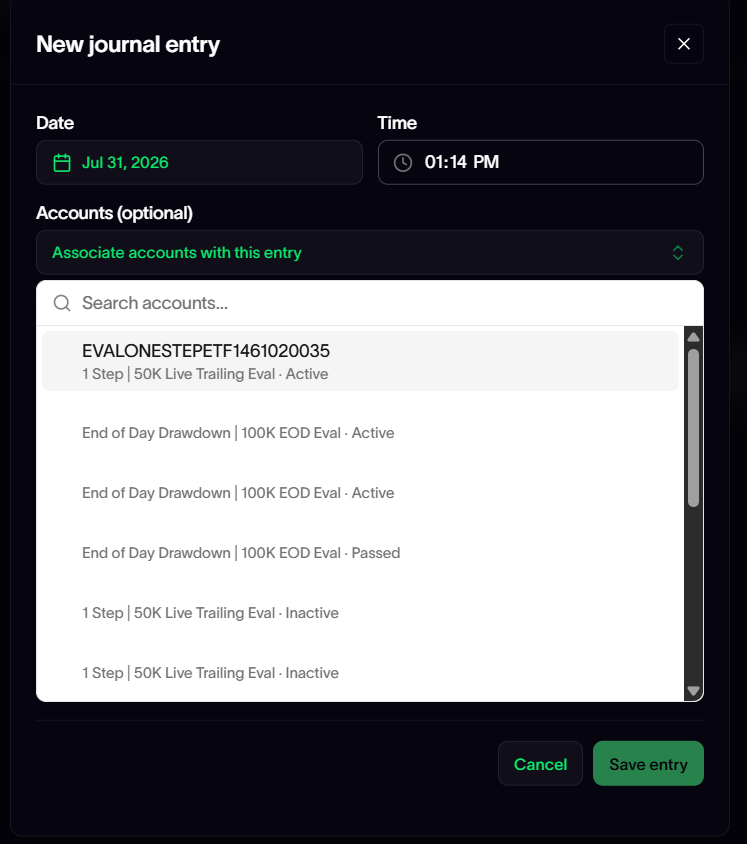 EliteTraderFund's tweet photo. 📝 Trader Journal - Now in Your Dashboard! 

We just added a brand new tool to your ETF Trader Dashboard and this one is for the traders who take their craft seriously.

Meet the Trader Journal, your personal daily trading log built directly into your dashboard.

Here's what you can do:
✅Log notes for each trading day and build your history.
✅Track your trades, thoughts, and patterns over time.
✅Keep entries private or choose to share selected days publicly.
✅View your journal in Calendar or Table view.
✅Whether you are reviewing what went right, breaking down what went wrong, or just staying accountable, the Trader Journal keeps everything in one place.

🔖 Head to your Trader Dashboard and start logging today! ➡️ https://t.co/lP8sRAK7K1
