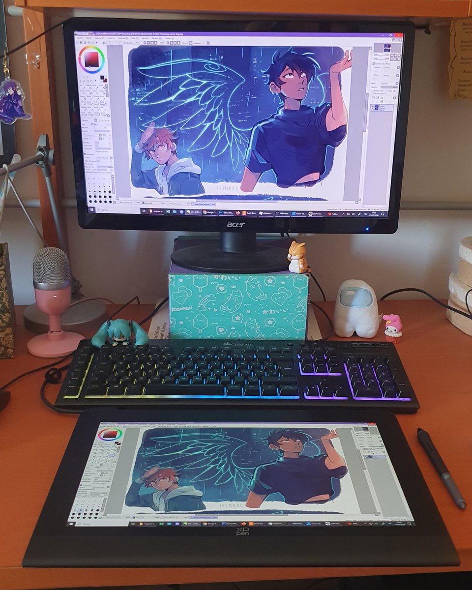 ikimaruart's tweet photo. ✨ Testing the Artist Ultra 16 with 4k OLED display! ✨

Thanks to XPPen for sending me the tablet c:
- Comes with a remote with customizable shortcuts, two pen stylus to choose from + more!
- They have an ongoing sale in their store, links and review below!
@xppenusa @xppenca https://t.co/qpXTbzGGEp