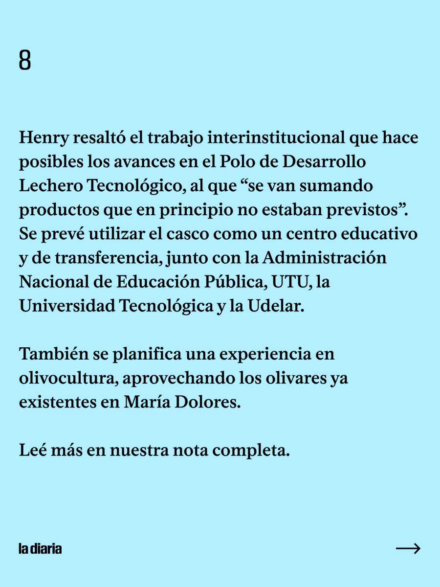ladiaria's tweet photo. Fotos: Alessandro Maradei

https://t.co/YJDVnH5Ty2

#InstitutoNacionalDeColonización #MaríaDolores #PoloLechero #Florida #Lechería #BancoDeForraje #Mevir #UTE #MesaDeDesarrolloRural #ANEP #UTU #Udelar #Olivocultura #ColoniasLecheras #RentaProgresiva #ProductoresFamiliares https://t.co/nTSJExVLoS