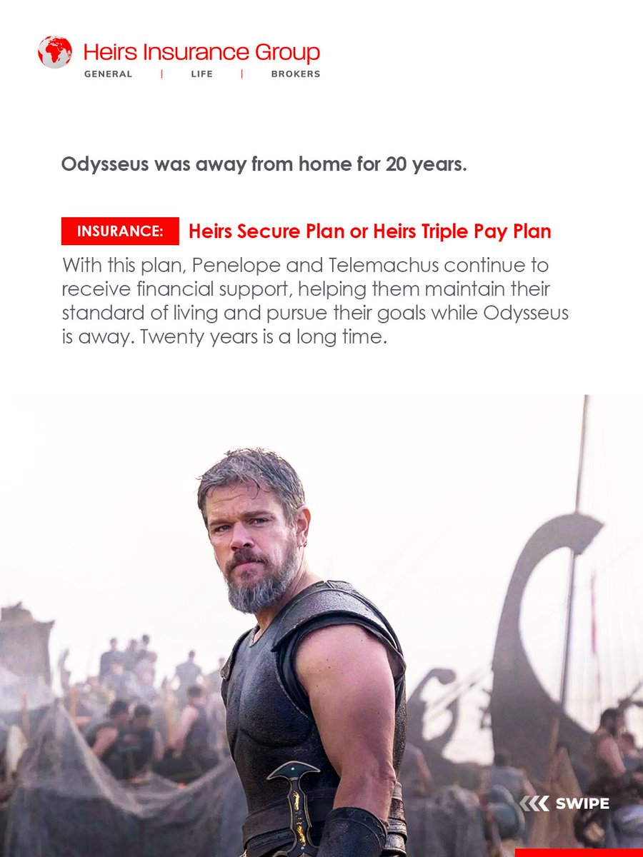 HeirsInsurance_'s tweet photo. If only... Odysseus had Heirs Insurance. 👀🤺

Swipe >>> https://t.co/KRsFsbrGmE