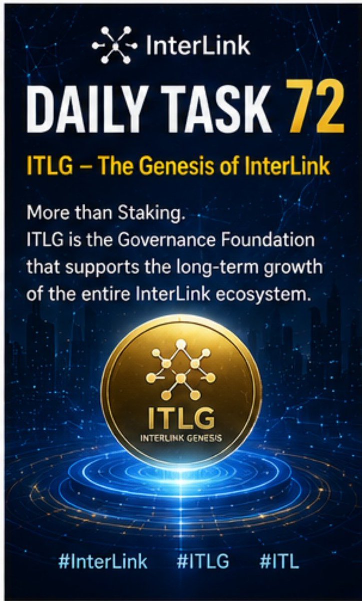 Dr_chandraiah's tweet photo. ITLG Genesis coin at its center. Holographic DAO voting panels, blockchain data streams, validators, and digital citizens interacting with decentralized governance
#InterLink #ITLG #ITL https://t.co/UWDk3d7xj0