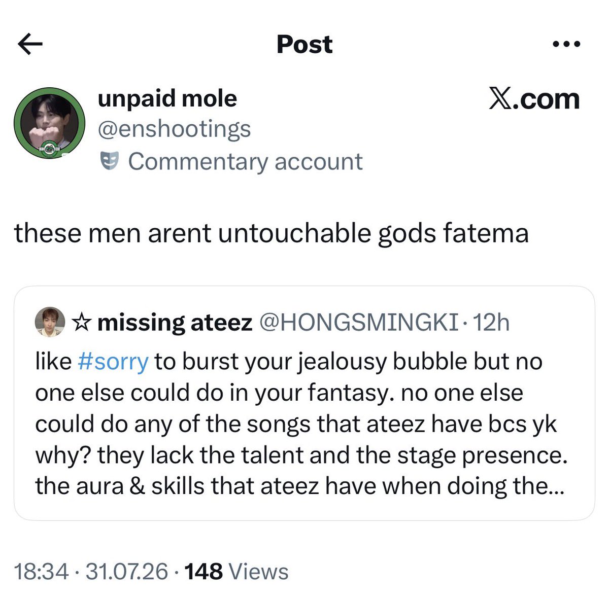 HONGSMINGKI's tweet photo. 6 years later and atinys still act like ateez are the descendants of god 😭 (so #real of us) https://t.co/lp0C9SFPrc