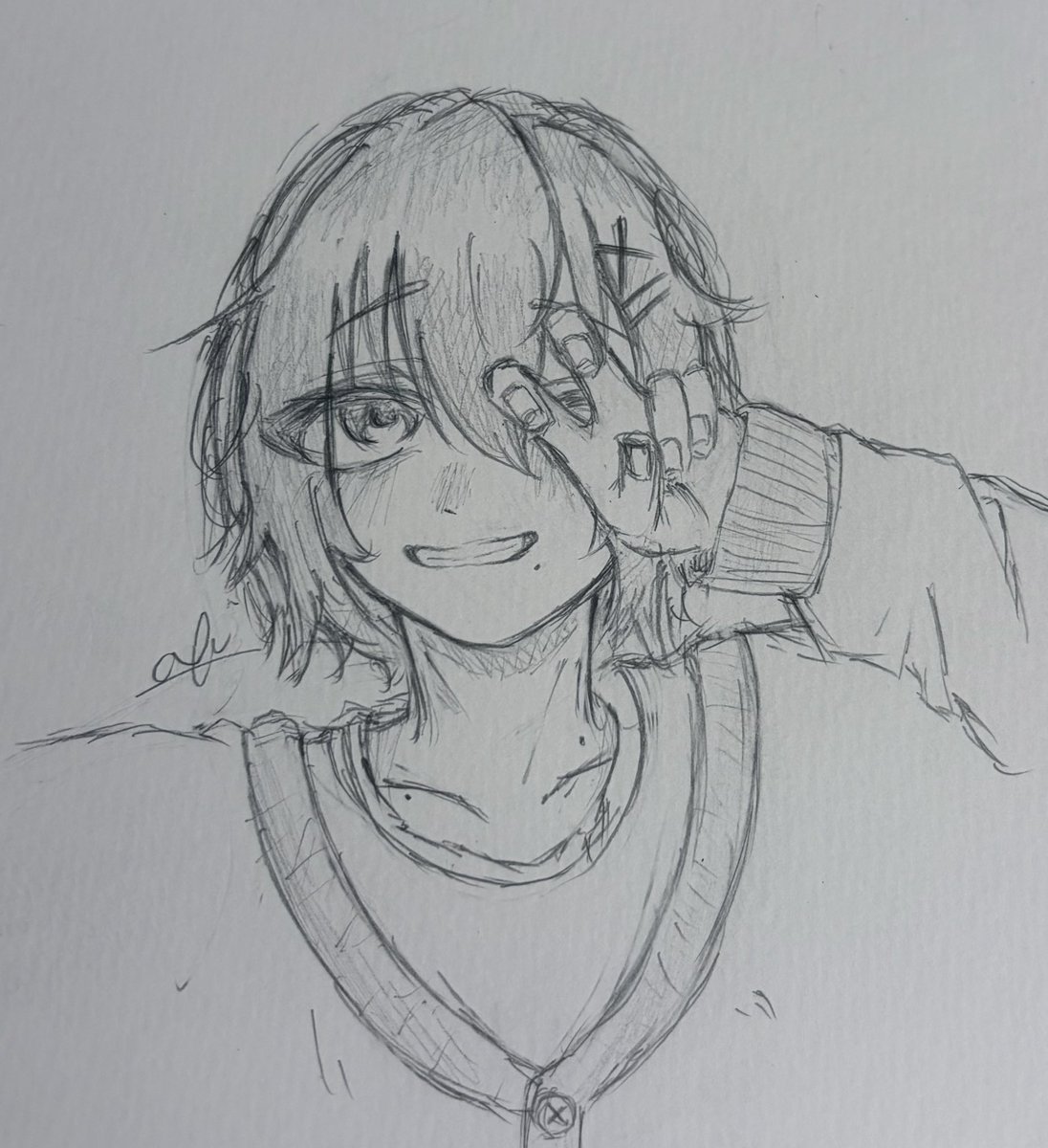 etyanozyunin's tweet photo. 手の側面真っ黒
 #イラスト #絵柄が好みって人にフォローされたいㅤ https://t.co/UFby4X09jN