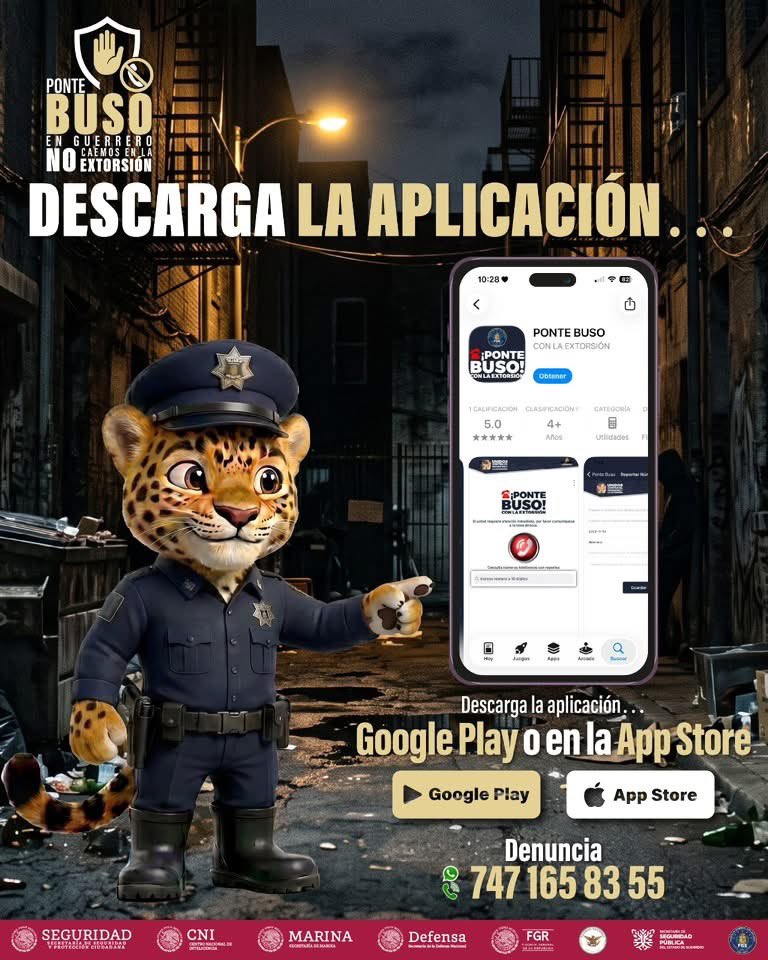 Gob_Guerrero's tweet photo. ¡No caigas en la extorsión!
No deposites dinero o proporciones información, mantén la calma, cuelga y denuncia. La prevención comienza con estar informados.
#PonteBuso https://t.co/Gt4n9i67Eg