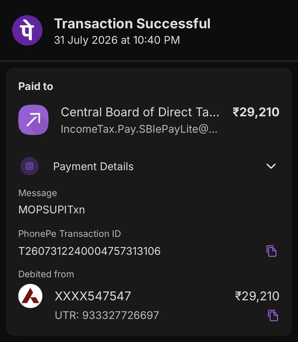 avinash770143's tweet photo. Payment done but challan not generated. Please look into this issue 
@IncomeTaxIndia https://t.co/cLC9xFO8d7
