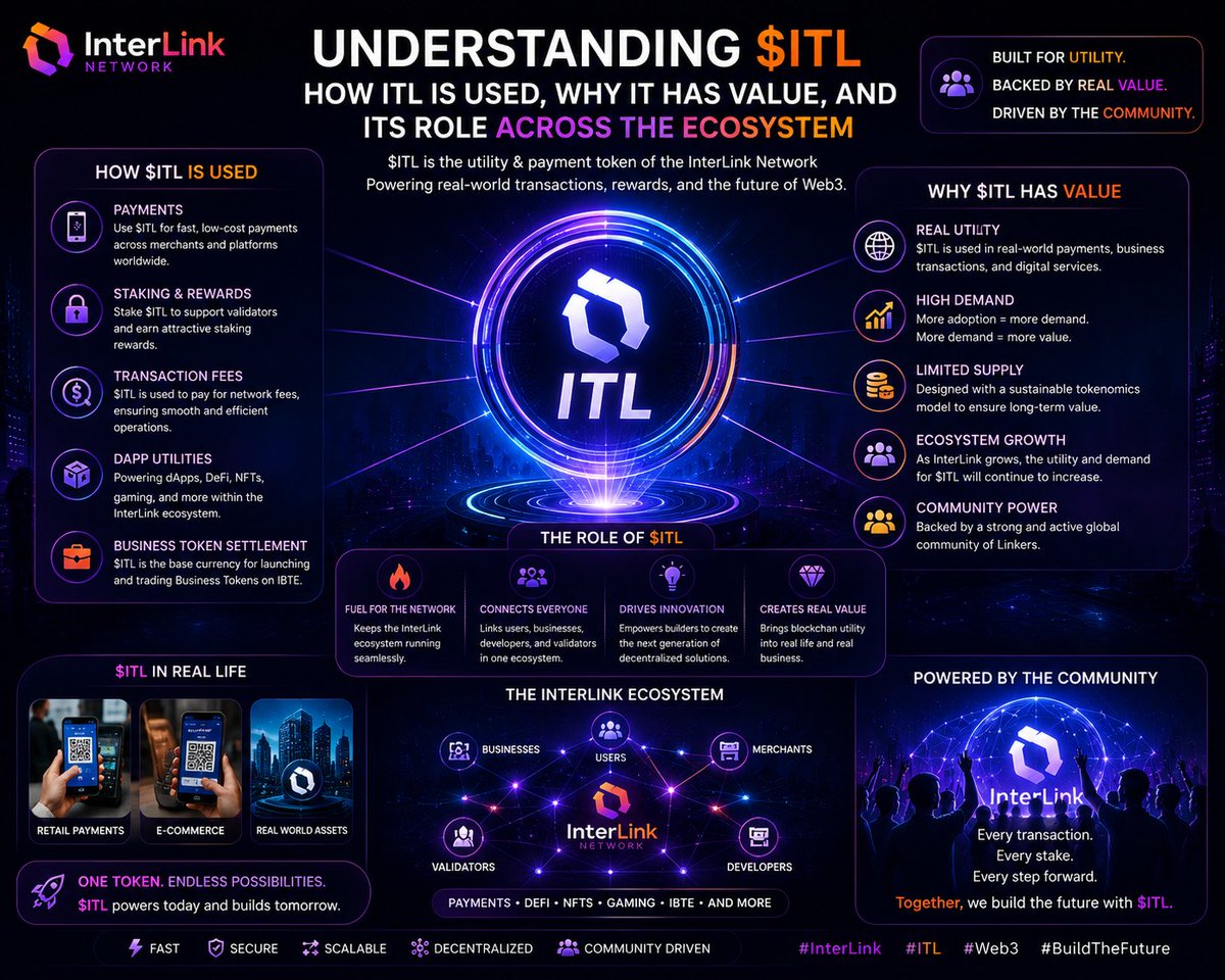 KaryamPrav68334's tweet photo. community understand how $ITL is used, why it has value, and what role it plays across the ecosystem.
#ITLG #ITLX #ITL #Interlink #Interlink2026 #InterlinkAmbassador
@kv_interlink @C_Interlinklabs @reina_itl @inter_link @itlx_defi https://t.co/2cNrdZNQ3c