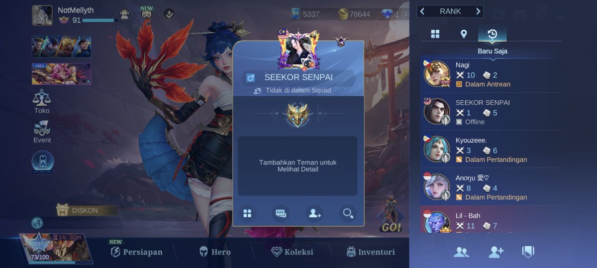 xhwalu's tweet photo. sbel bgt gsi sm match yg dibagi moonton skrg? masa gw solo tier hnor msuh full glory, mksd gw ok aj kl seengganya ad yg glory di tim gw ini ngga ad njir😭 dibantai sm yin roam😭 https://t.co/oI6V5qK33u