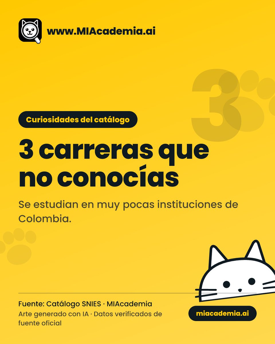 MIA_cademia's tweet photo. ¿Sabías que "Revitalización de la Madre Tierra" es una carrera profesional en Colombia y solo la dicta 1 institución? 🤯🌱

Descubre tu verdadera vocación con IA y no dejes tu futuro al azar. Explora opciones únicas y verificadas en MIAcademia 🤖🎓

👉 https://t.co/6TzZfEdiJa https://t.co/wKPkYYxmnr