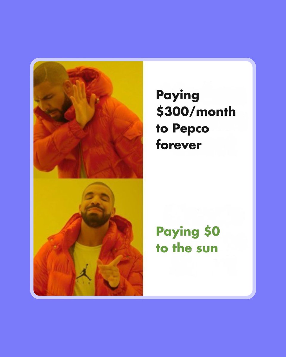 SolarSolutionDC's tweet photo. Drake, I like your style. Take care of your electric bill by going solar today. https://t.co/WsFsKHFVwk