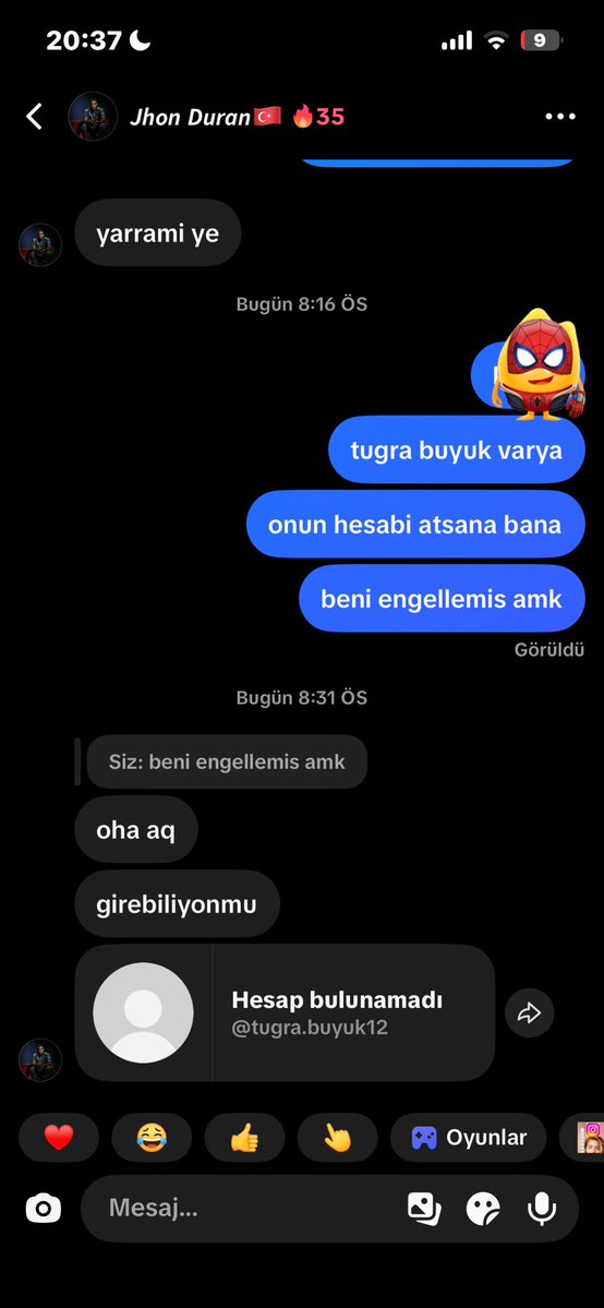 tugrawxs's tweet photo. @fatos_haber OLM BENI ENGELLEMIS BU AMK https://t.co/cDT1cLeTNA