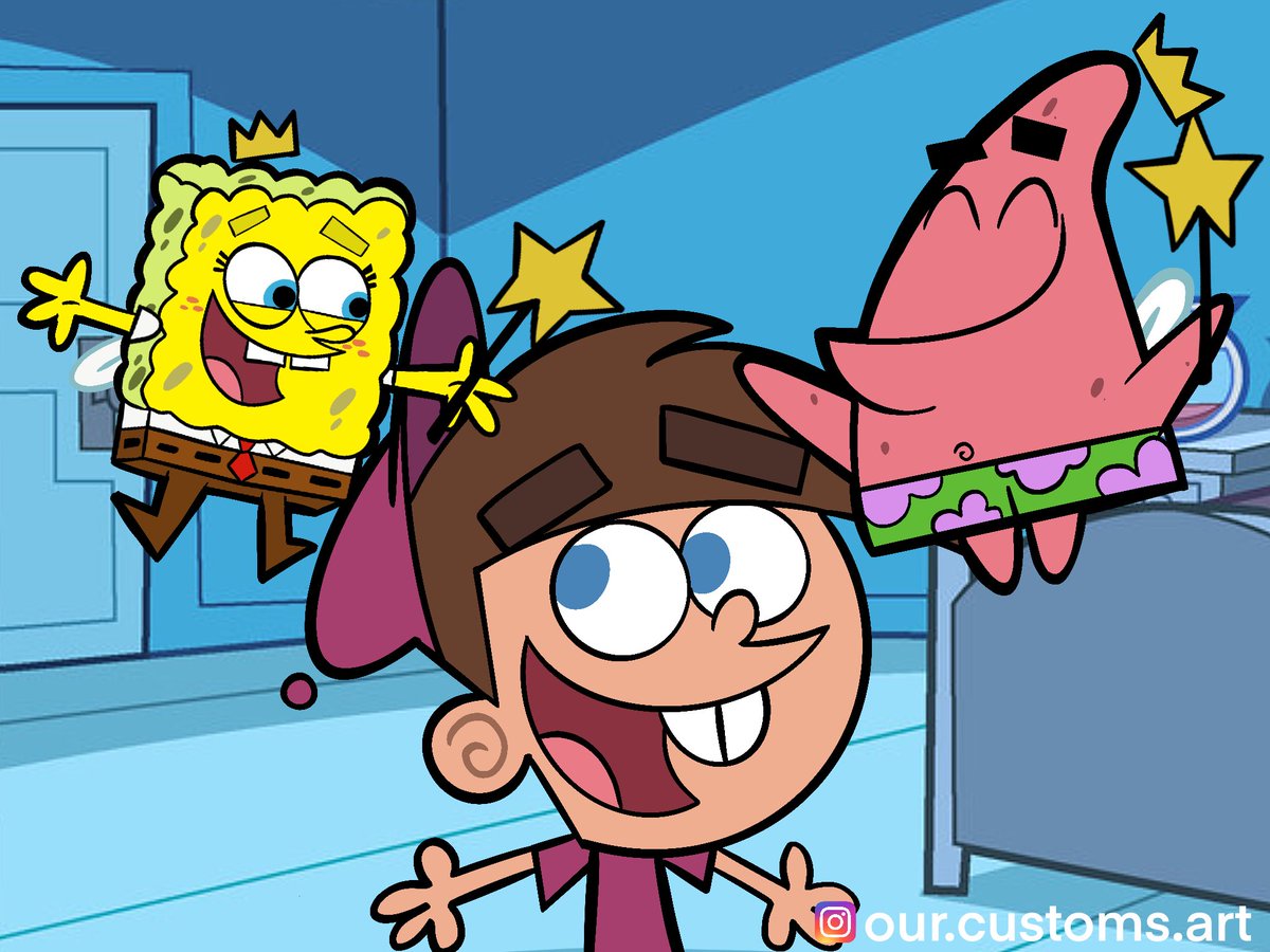 Our_Customs's tweet photo. This #fusionfriday we find SpongeBob and Patrick has gone into the fairy exchange program and become temp fairies for Timmy turner. Good for Timmy since he’s met SpongeBob several times before in Nictoons Unite!
#fairlyoddparents #nick #spongebob #timmyturner https://t.co/JEMxhJtoRa