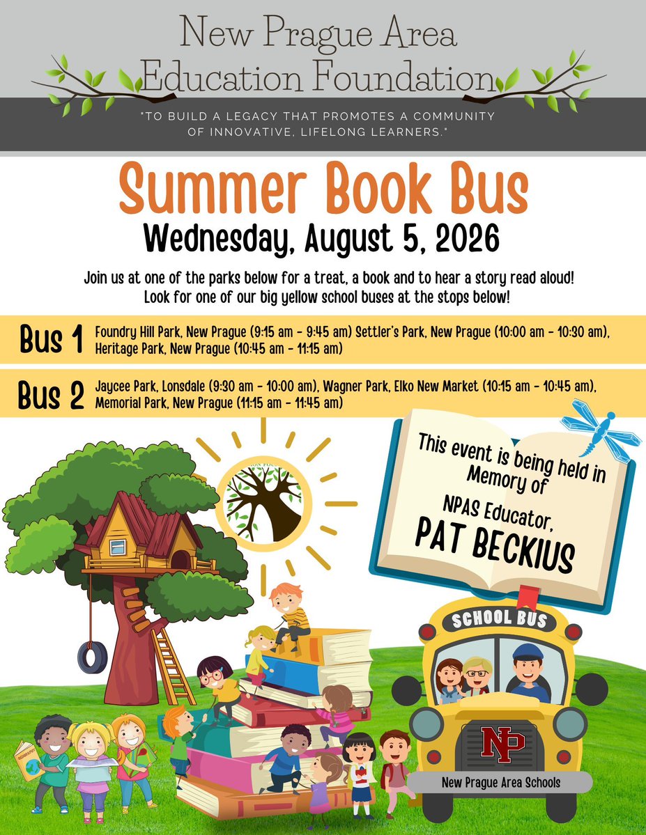 isd721's tweet photo. 🚌 One Week Away!

The countdown is on!

Here's where we'll be stopping on Wednesday, August 5:

🚌 Bus 1
📍 Foundry Hill Park
📍 Settler's Park
📍 Heritage Park

🚌 Bus 2
📍 Jaycee Park
📍 Wagner Park
📍 Memorial Park

Save this post and plan your stop!

#NPAS #SummerBookBus #FamilyReading