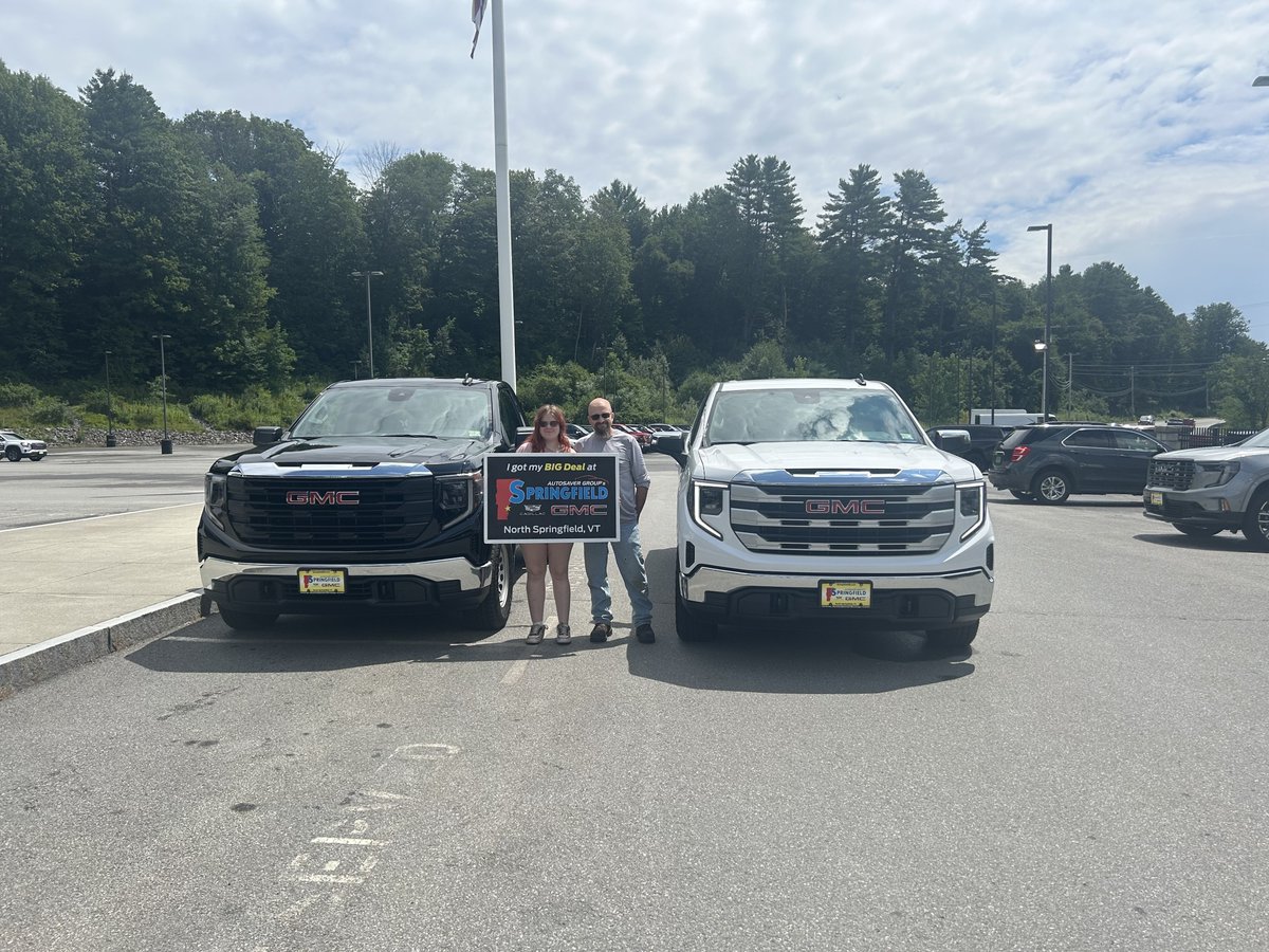 springfieldGMC1's tweet photo. Congratulations to Teagan and Daniel Palazzo on the purchase of their new 2026 GMC Sierra’s from Heidi Goodrich at Springfield GMC. Enjoy ! https://t.co/gDnqyjXYgq