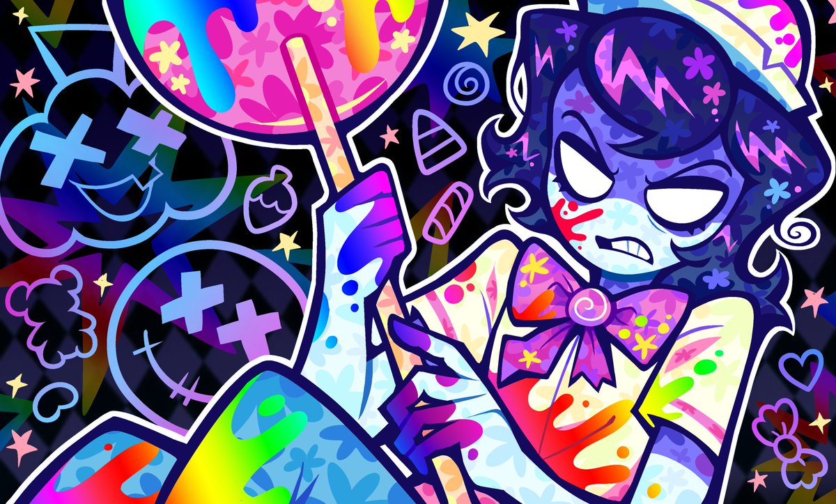 ZxooGpl6uuQ1ODg's tweet photo. #Spookymonth 🌈🌟🎉🍭🍬 https://t.co/GxZHEu6Joo