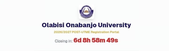 David51964701's tweet photo. *JUST IN 🔥*

OOU EXTENDS POST UTME REGISTRATION ONCE AGAIN ✨️📌

Send a dm to get your registration done before it closes https://t.co/nD92SGXy1B