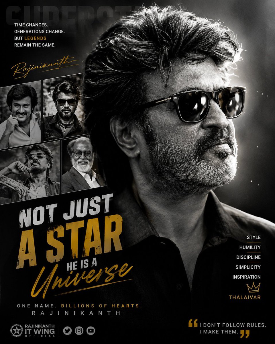 RajiniRecords's tweet photo. He is the only actor in Kollywood to have delivered 'Silver Jubilee' films (running for 175 days) with as many as 14 different directors.

Similarly, #Rajini is the only actor to have delivered Three films that grossed over ₹500 crore with three different directors

#Rajinikanth https://t.co/Ve6kgymD2D