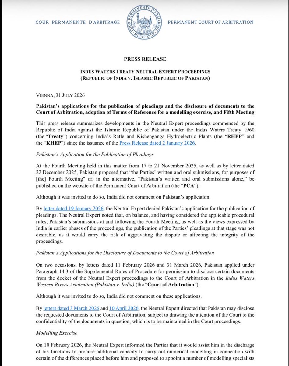 SiddiquiPk47's tweet photo. @BRICSinfo India can't just walk away from legally binding treaties! Independent international experts are aggressively evaluating Pakistan's objections right now. #WaterSecurity #IWT https://t.co/YrBkUr3x5F