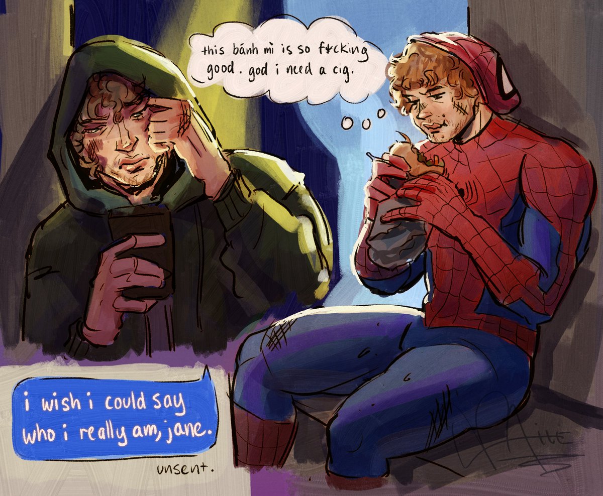 somm2481's tweet photo. im sorry to the spider!shane truthers but i had an itch i needed to scratch... depressed #spiderilya swinging ur way ❤️💙 https://t.co/Omh4m6JVJL