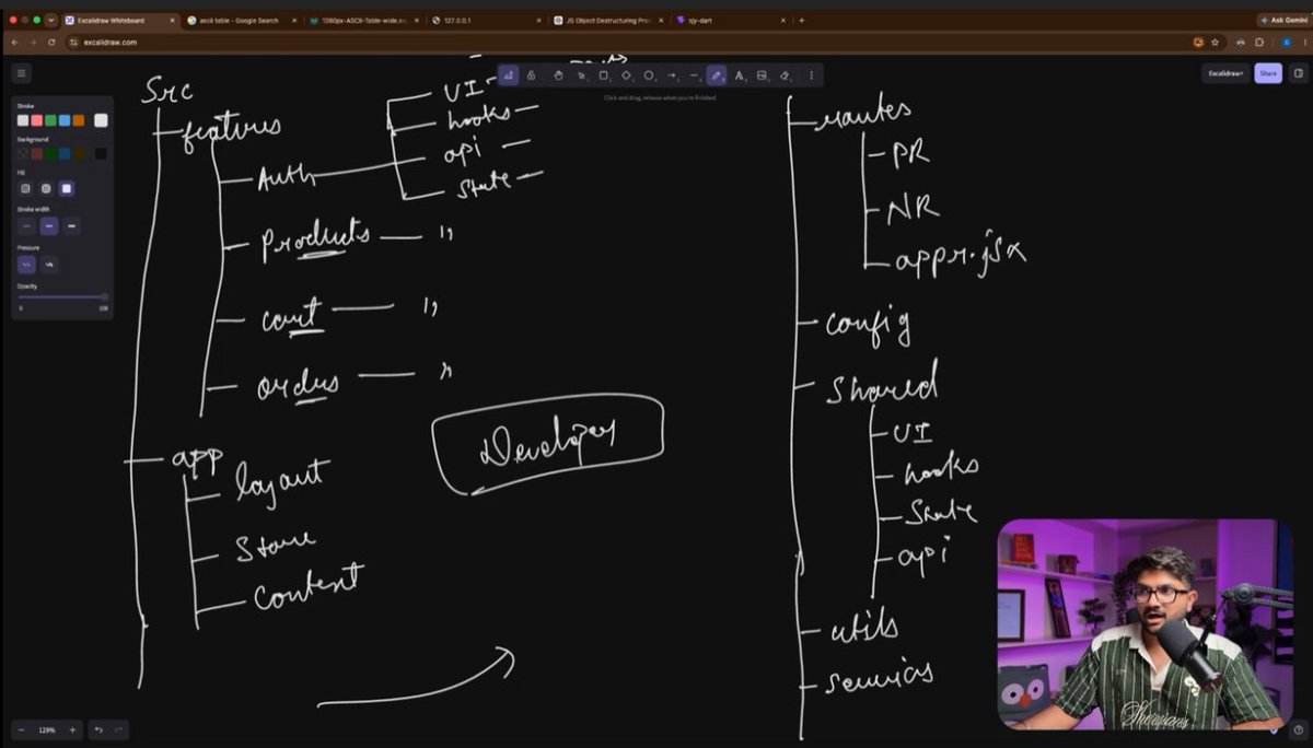 prathamkave's tweet photo. React Practical Session ⚛️ at @sheryians_ COHORT 3.0

• Feature-based 4-Layer Architecture
• UI, Hooks, API &amp; State layers
• Authentication with DummyJSON
• Redux + LocalStorage hydration
• Protected Routes

#ReactJS #Redux #Authentication #JS #Cohort3 #SheryiansCodingSchool https://t.co/FN8cm7Oybv