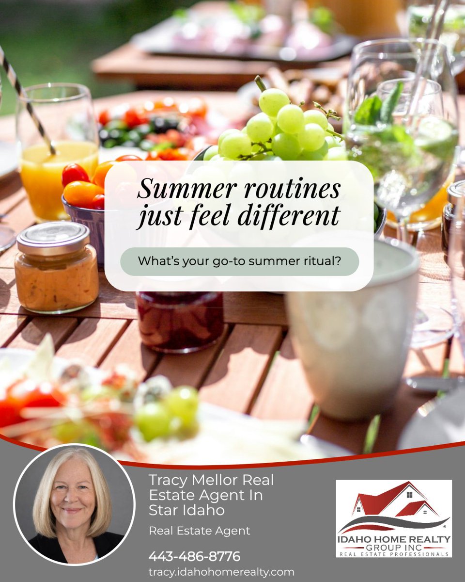 MellorPropsLLC's tweet photo. Summer has a way of changing everyday life in the best way. ☀️ Morning coffee lasts a little longer outside, evening walks become part of the routine, and weeknights feel more relaxed. What’s the best part of your summer routine?

#starrealestateagent https://t.co/E1tjnmnWg1