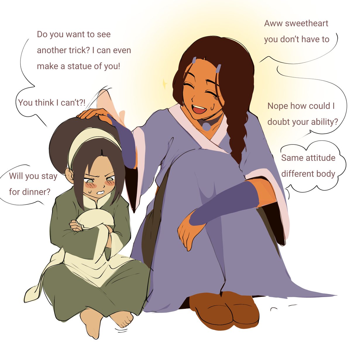 MeoMeo137145's tweet photo. You were just a kid
#AvatarTheLastAirbender #ATLA  #toph #katara https://t.co/fpglBEt1lS