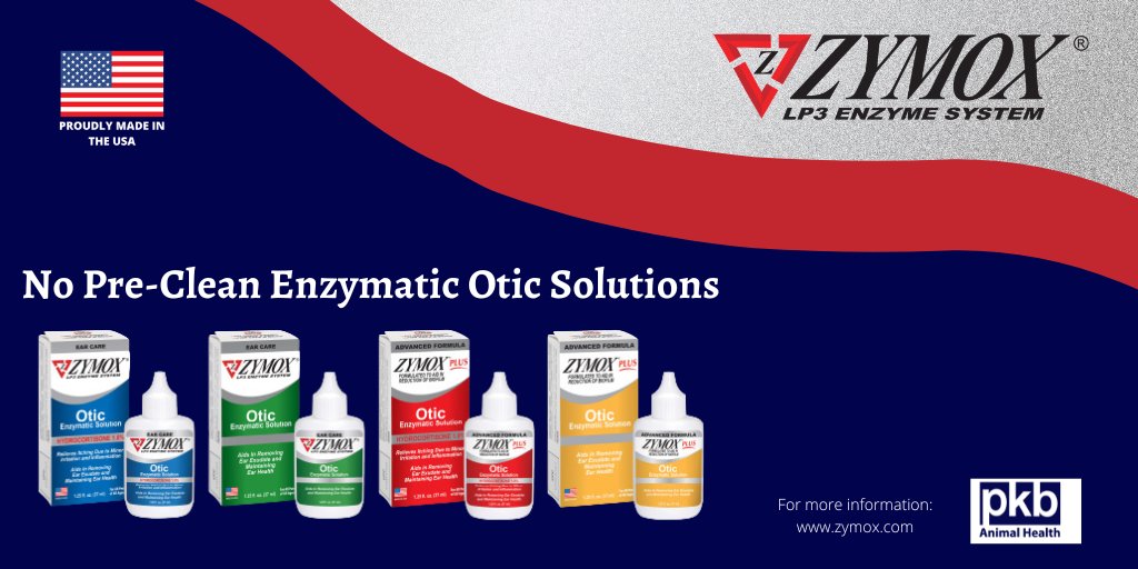 dvm360's tweet photo. ZYMOX® No Pre-Clean Enzymatic Otic Solutions eliminate the need for pre-cleaning while providing enzyme-powered support for canine and feline ear health through the LP3 Enzyme System.

🔗 https://t.co/WUJWKlmaXn https://t.co/n4CDzXWevh