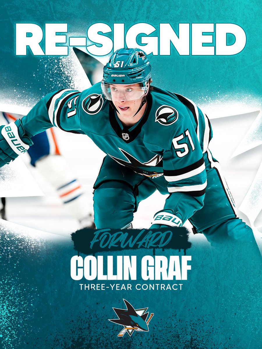 SanJoseSharks's tweet photo. Three more years with Graf! 👏 https://t.co/WVae73KaOD