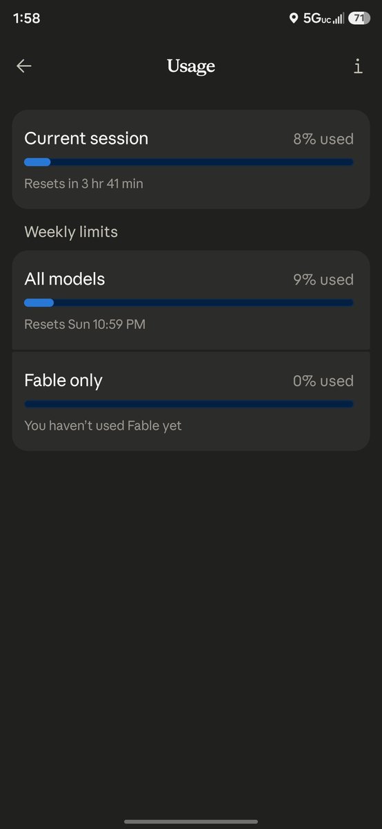 LeifFC's tweet photo. @pavankushnure @claudeai Here, have mine. It resets this weekend and I'll be too busy to use it all https://t.co/5I8Zmvb7y5