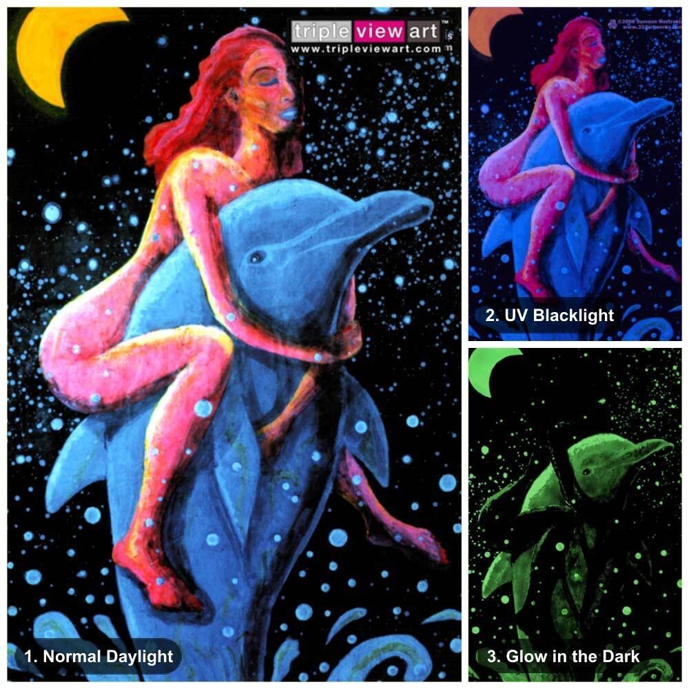 TripleviewArt's tweet photo. 🎨 "Dolphin Girl" #Psychedelic UV #BlackLight Fluorescent & #GlowInTheDark Phosphorescent #Visionary Art #Postcard with 3-in-1 Effect! 😍🤩😎
➡️ Buy it from our Ebay store: https://t.co/j9h1dQnM12 ⬅️
➡️ Buy it from our Etsy shop: https://t.co/3HshZ928rN ⬅️ https://t.co/J3RIdXtuny