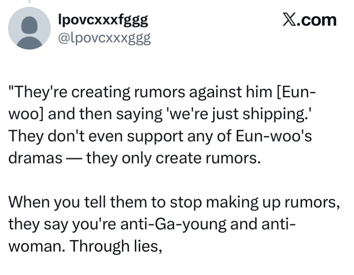 karinMeyerxb's tweet photo. REPORT THEM
There is no room for coherent and conscious thought among SHIPPERS, only fabrications, lies, and hatred directed at artists and fans.
#StopHarassment #EndBullying #StopCyberbullying #NoHate
#NoHarassment #StopHate #RespectArtists #StopShipperHarassment
#ResponsibleFandom #ChaEunWoo #차은우 @Safety @fantagiogroup @ASTRO_Staff