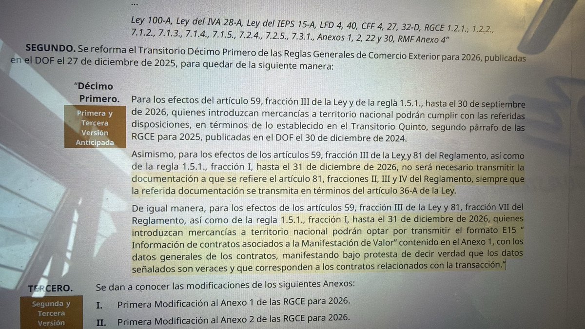 Yolanda_AG's tweet photo. Excelente tarde
⚠️Prórroga para la transmisión de #MVE hasta octubre de 2026⚠️
Facilidades para no duplicar transmisión de documentos y formato para transmisión de información de contratos.
#TeamANS #CumplinientoAduanero #ComercioExterior #SAT #ANAM #MVE #Tijuana https://t.co/JMT09vPNwL